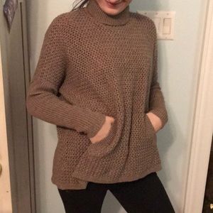 Loft turtleneck sweater with pockets